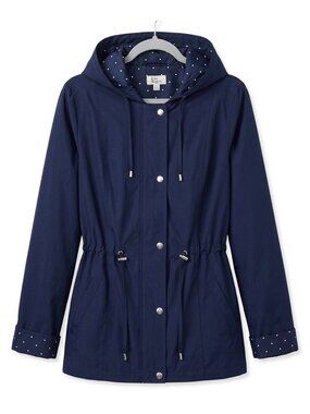 Windbreaker Jacket with hood size Small navy